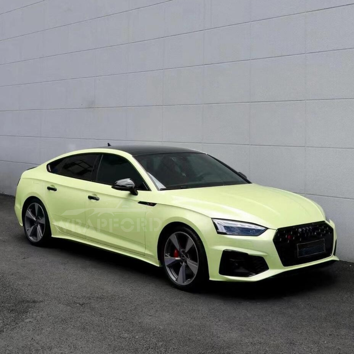 Hochglänzende Limettengelbe Vinyl Wrap