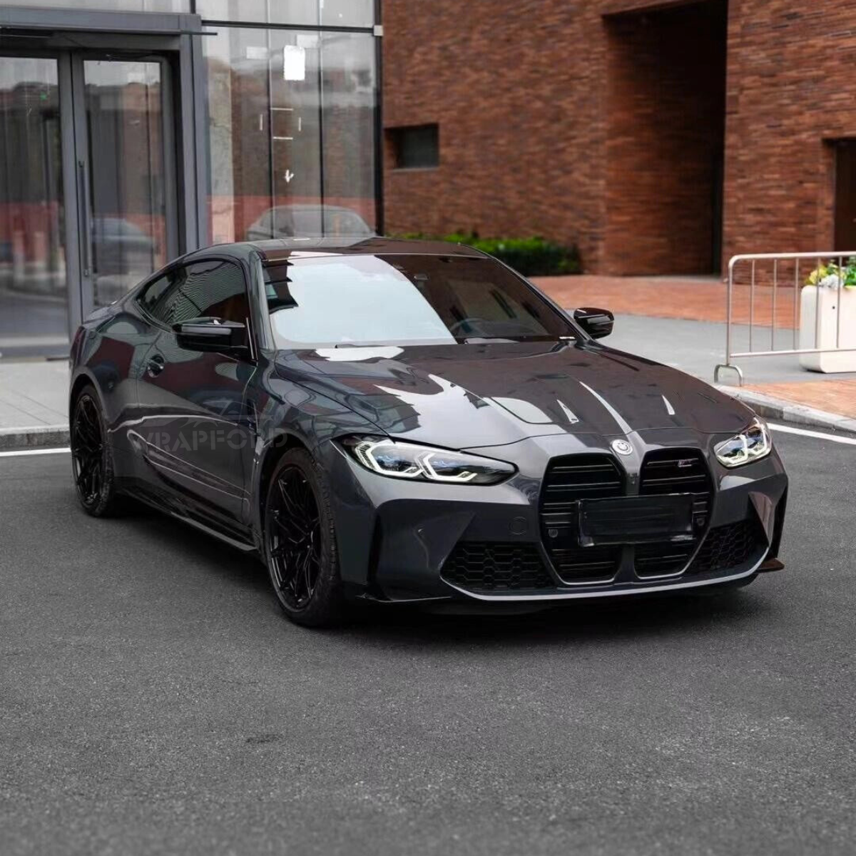 Glänzend Metallic Onyxgrau Vinyl Wrap