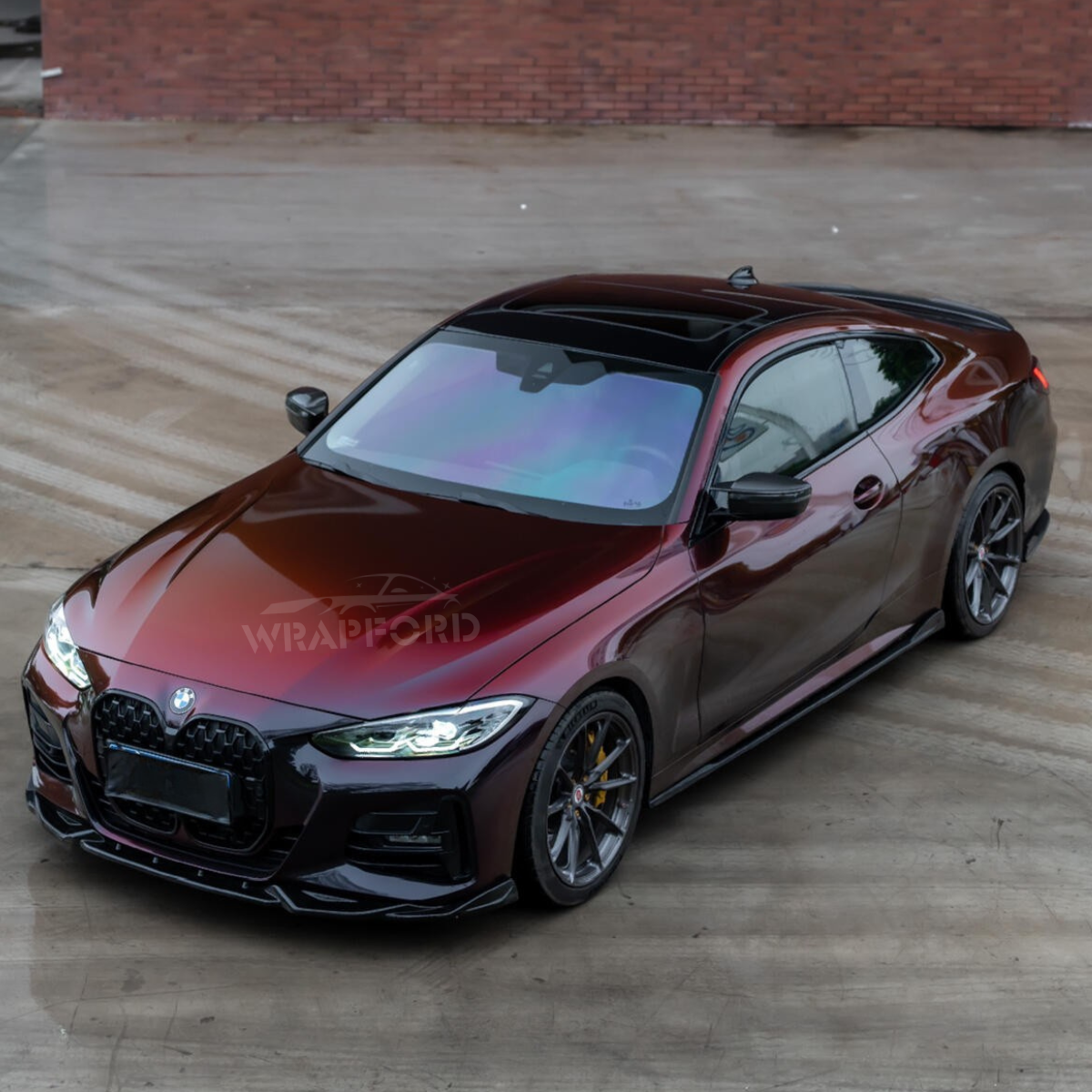 Hochglanz Candy Schwarzrot Vinyl Wrap