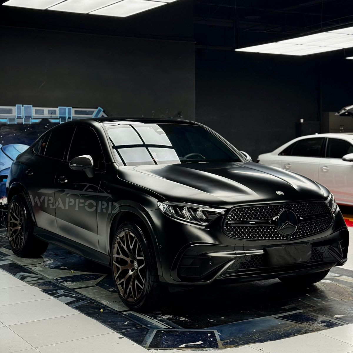 Satin Chrom Taktisch Schwarz Vinyl Wrap