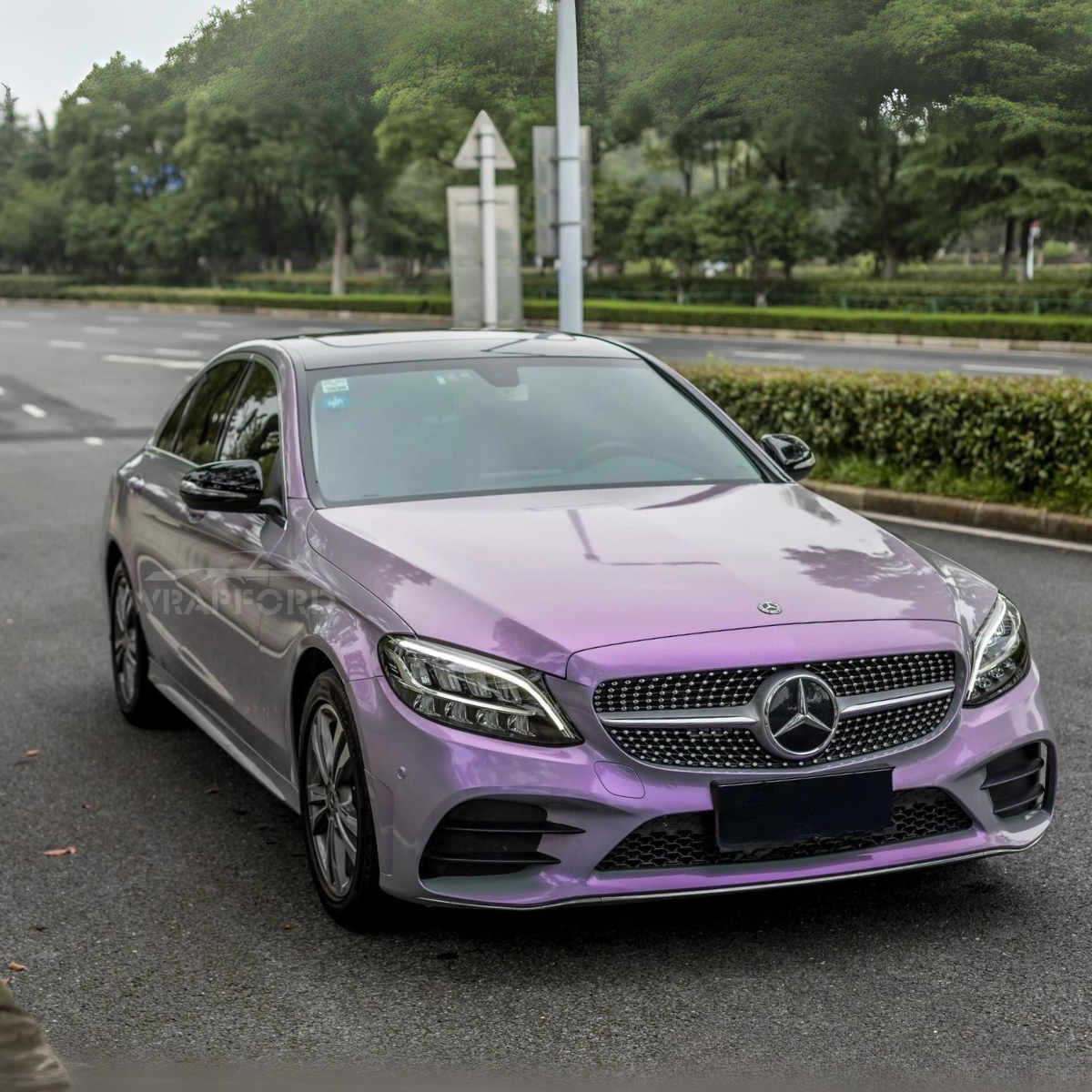 Candy Metallic Grau Violett Vinyl Wrap