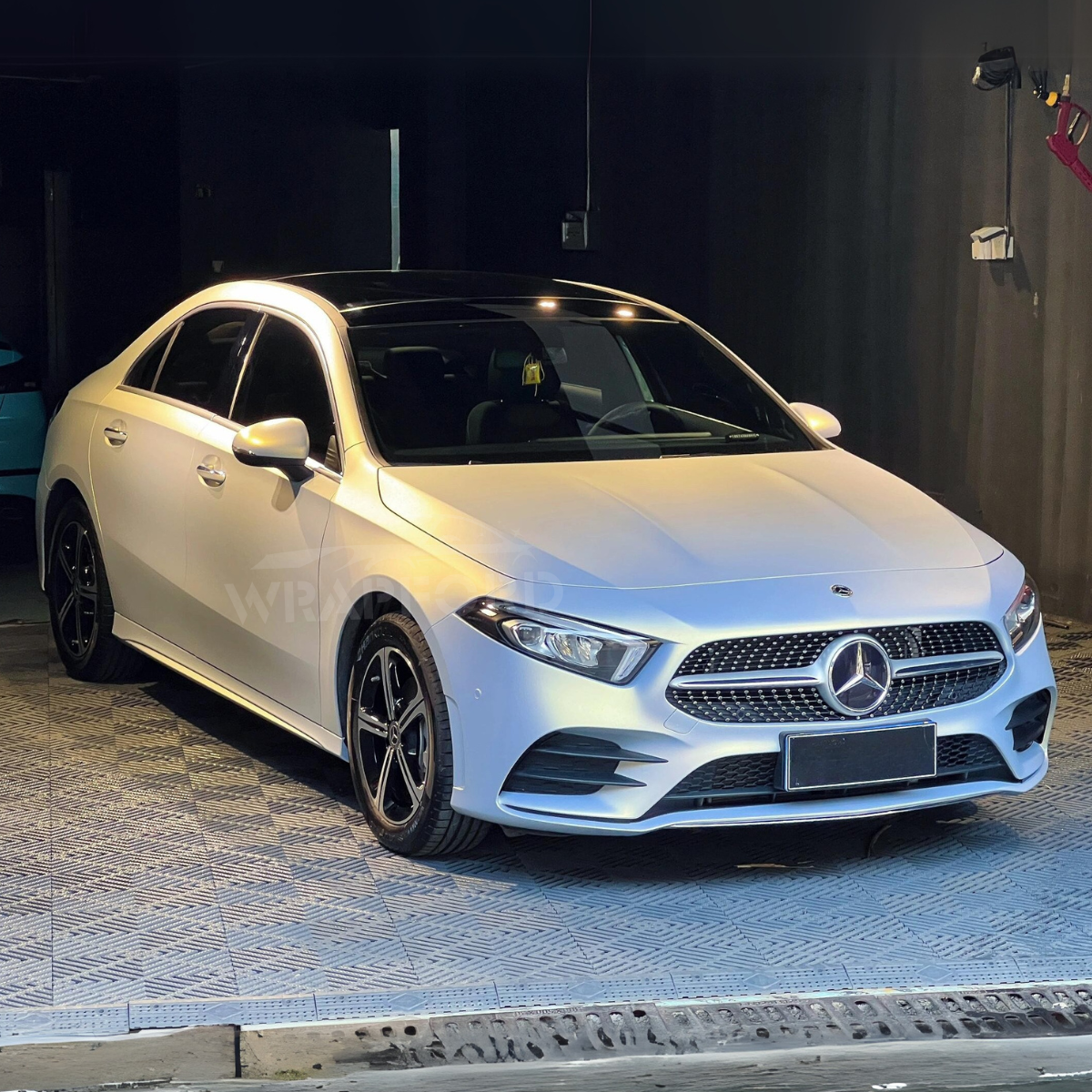 Glänzendes Metallic Blau Gold Vinyl Wrap