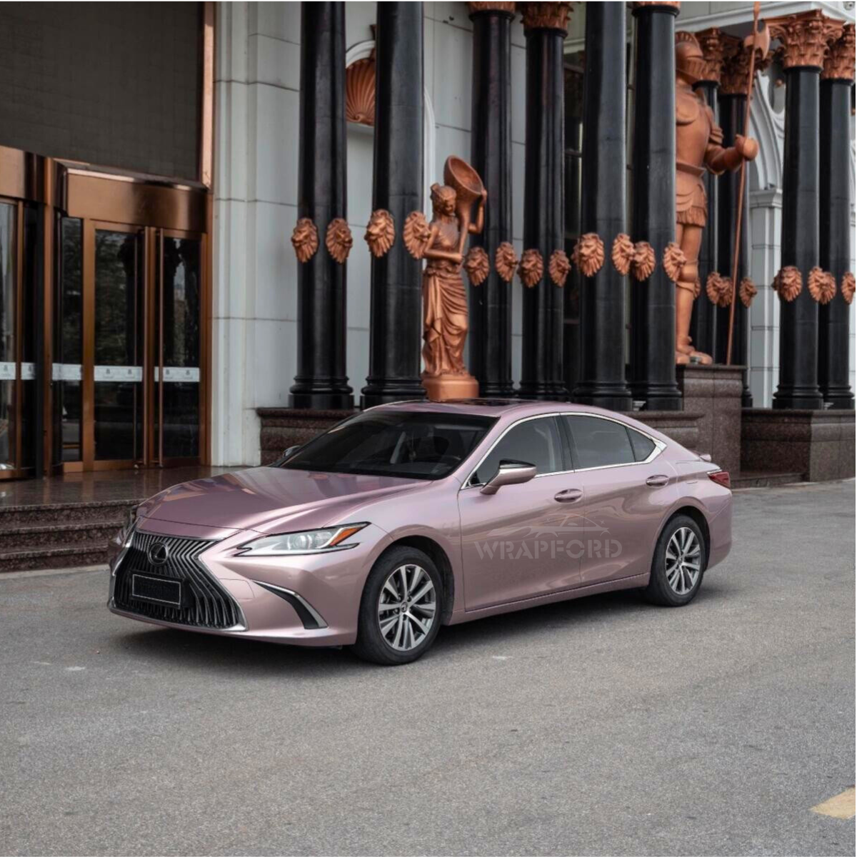Glänzende Metallic Champagnerrosa Vinyl Wrap