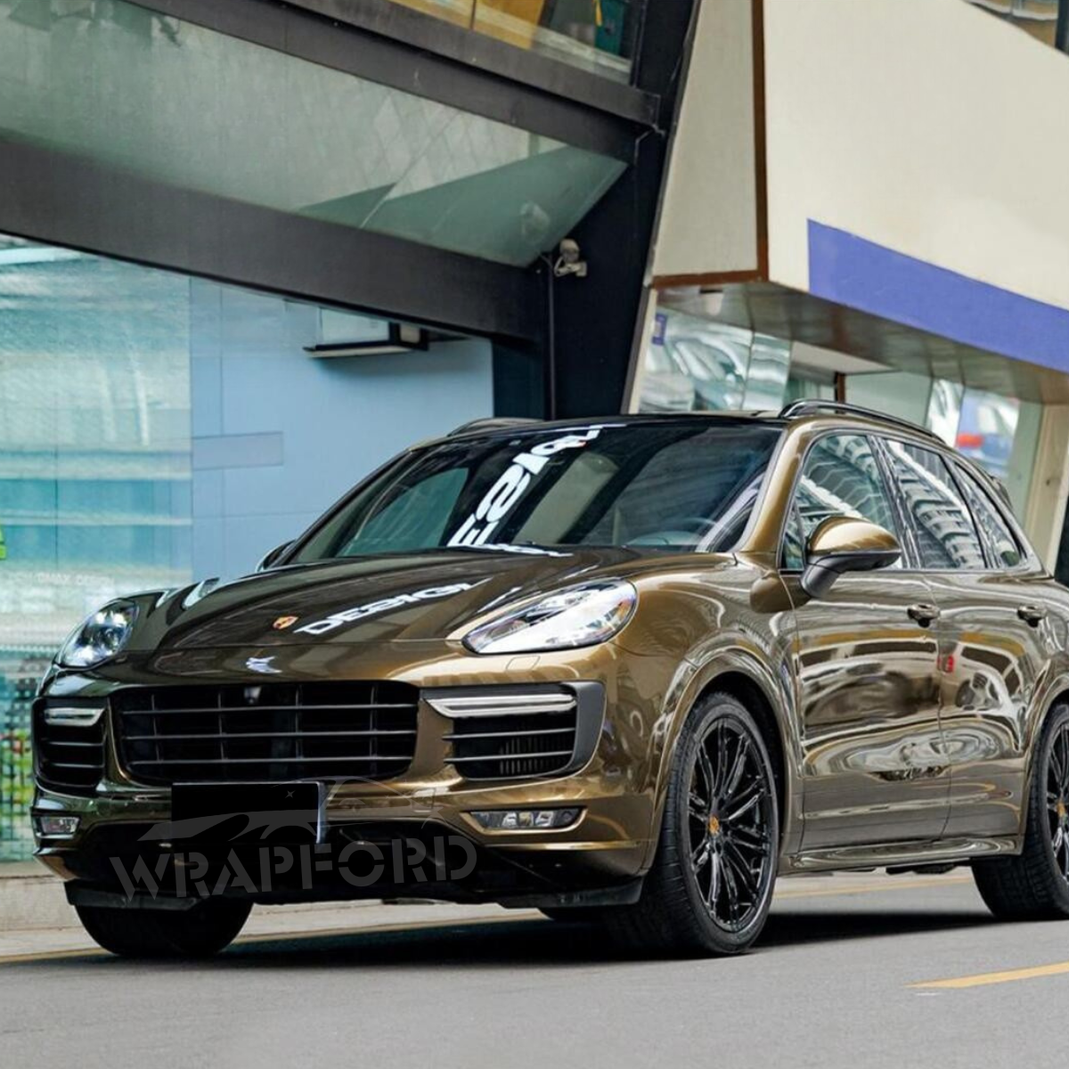 Glänzende Metallic Eclipse Gold Vinyl Wrap