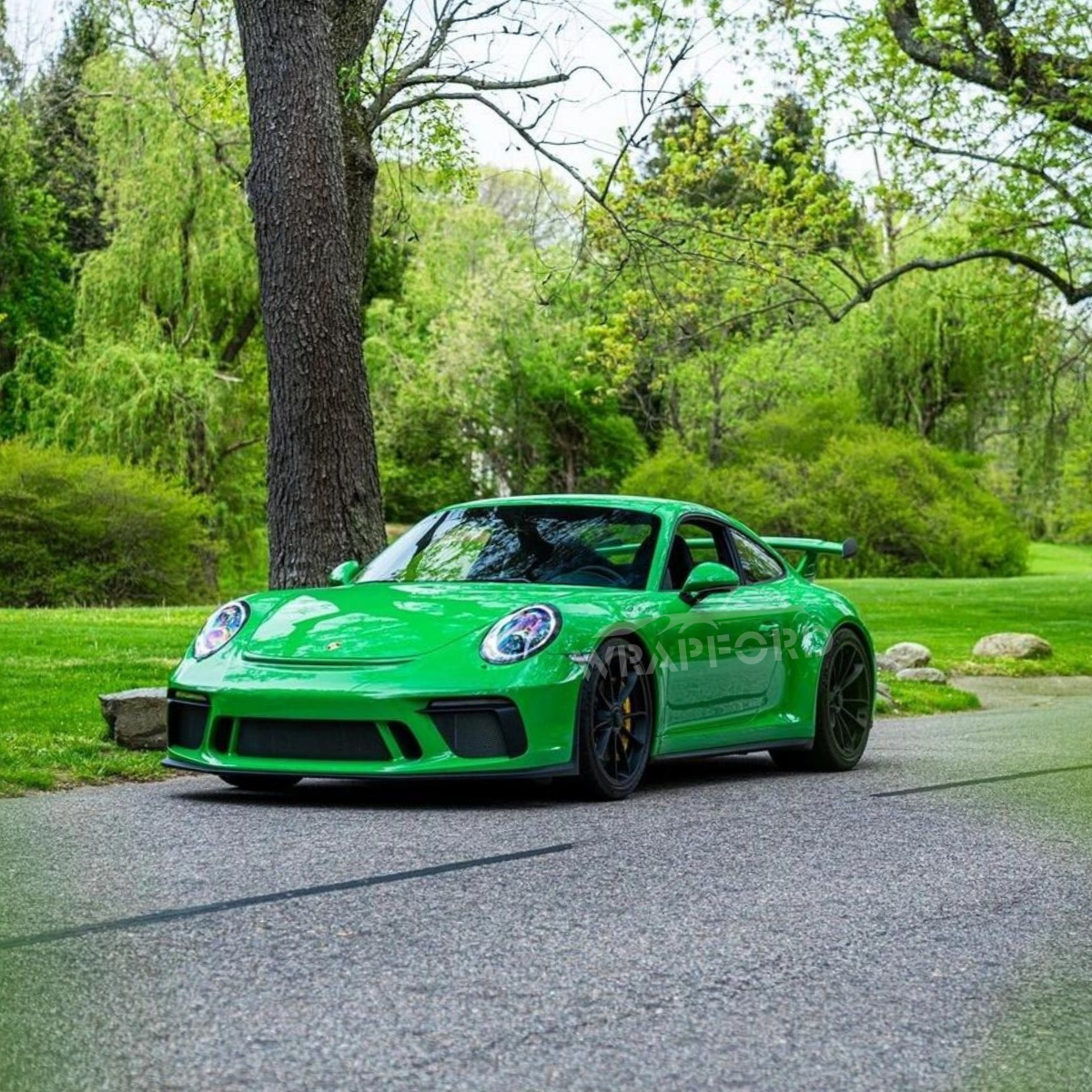 Glanz Metallic Elektrisch Grün Vinyl Wrap