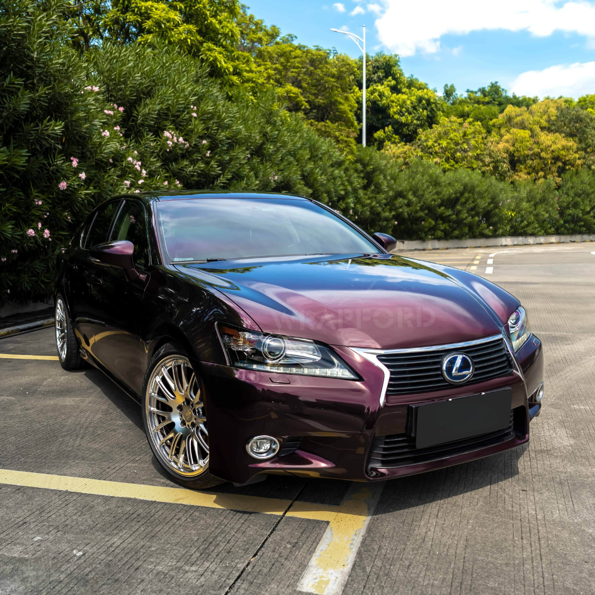 Hochglanz Schwarz Rose Vinyl Wrap