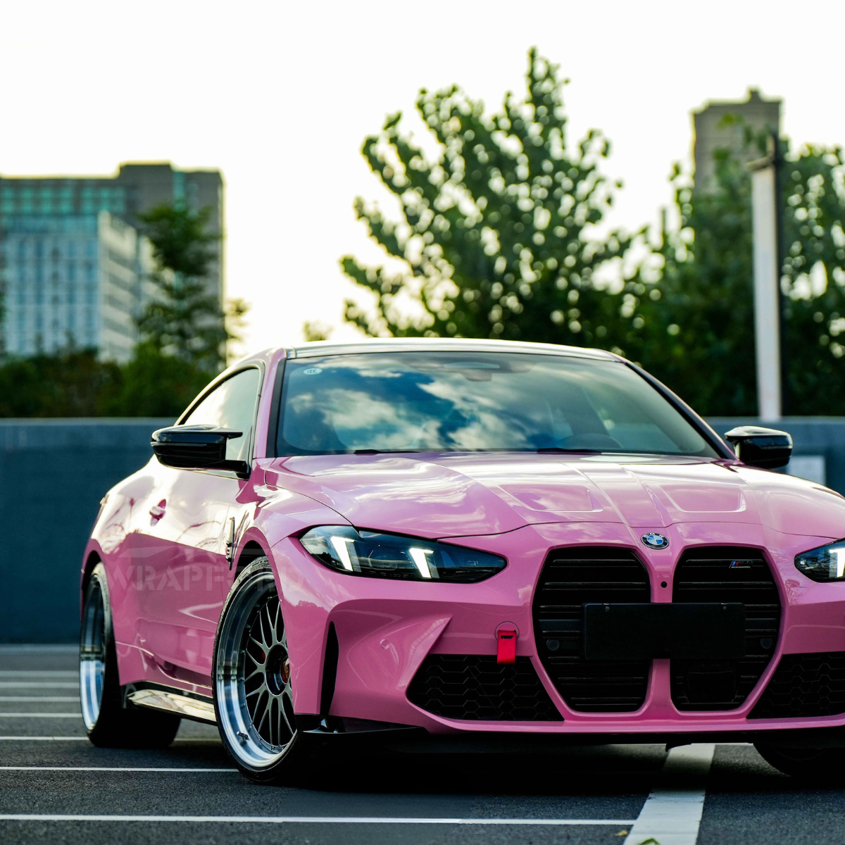 Hochglänzende Candy Pink Vinyl Wrap