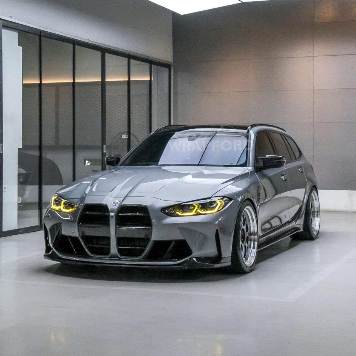 Hochglänzende Nardo Grau Vinyl Wrap