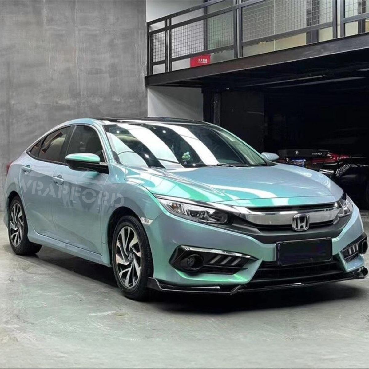 Candy Metallic Grau Grüne Vinyl Wrap