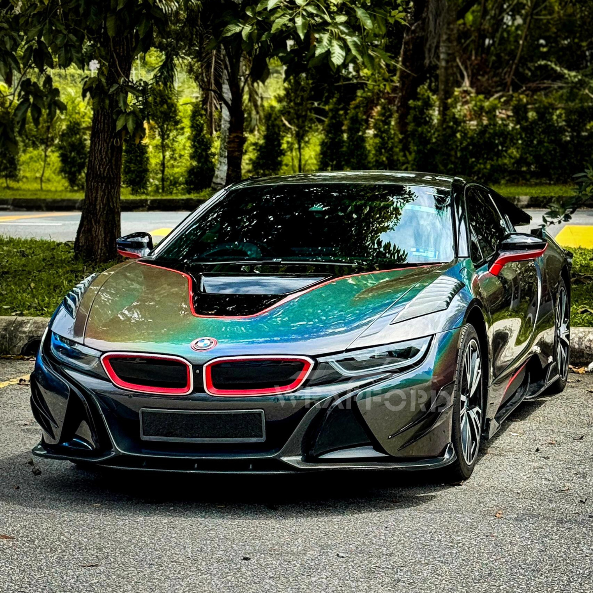 Metallic Holographische Graue Vinyl Wrap