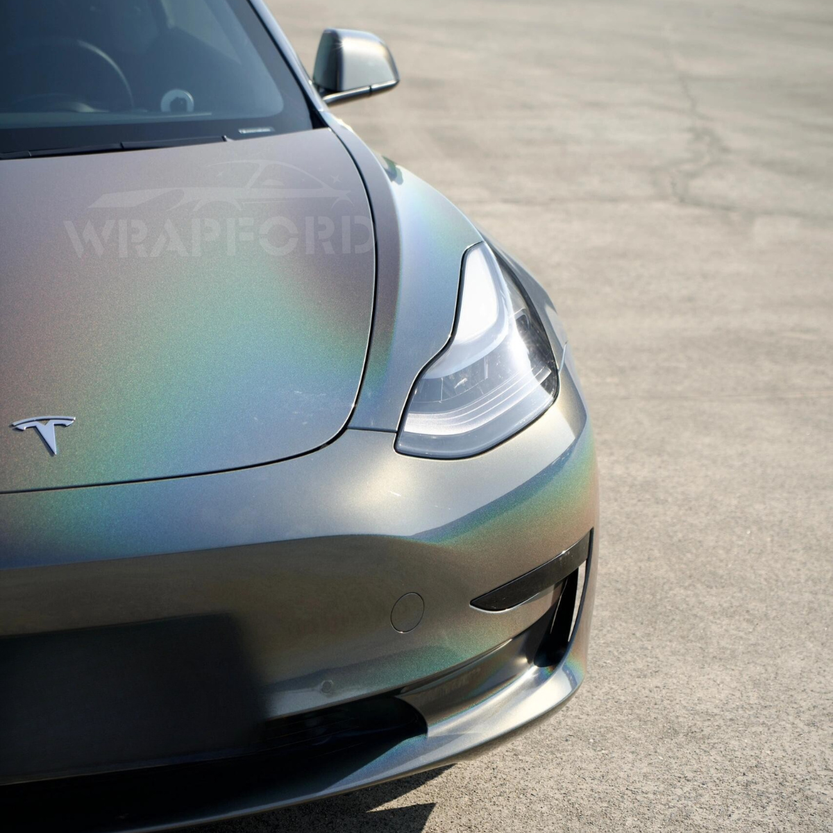 Regenbogen Metallic Laser Graue Vinyl Wrap