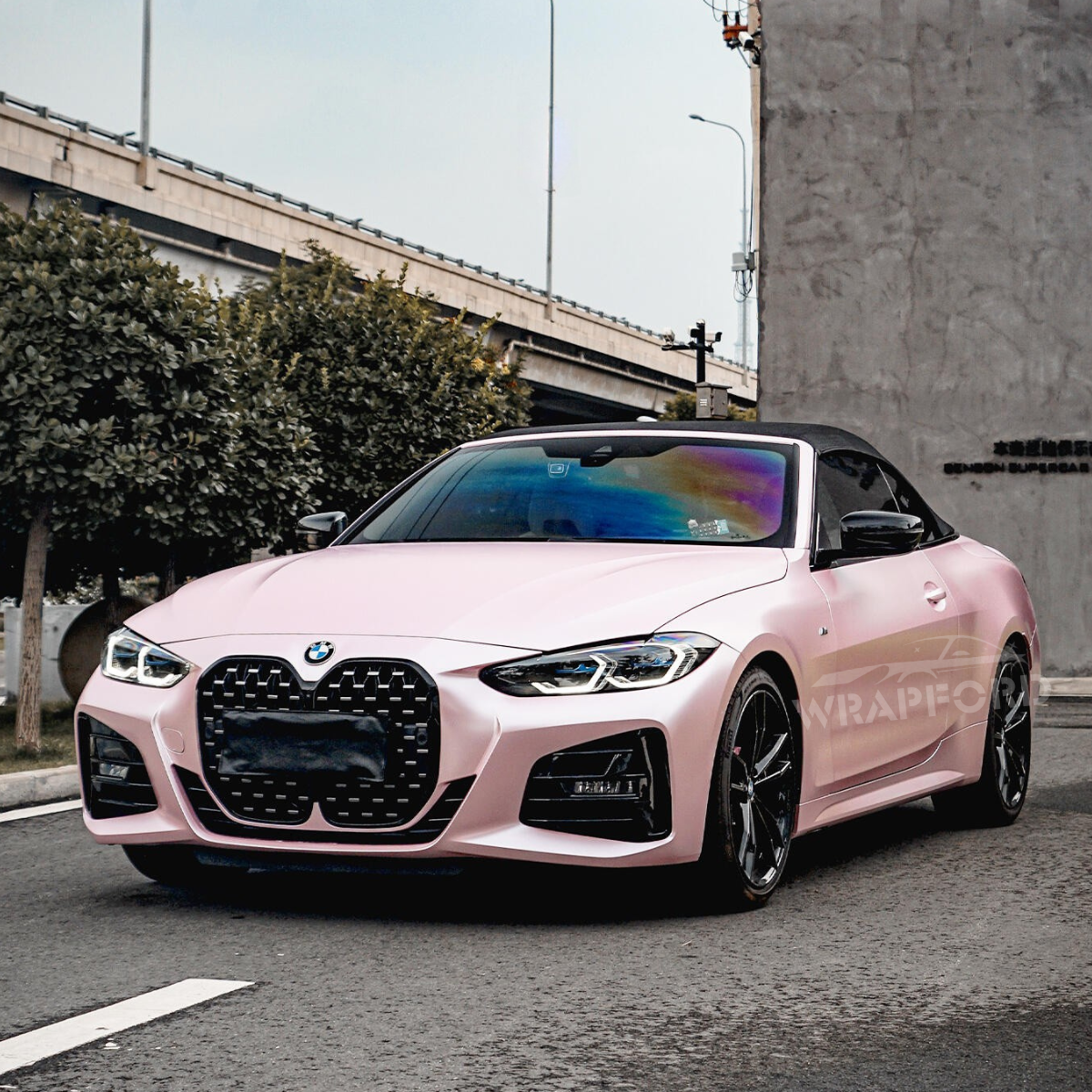 Satin Sakura Pink Vinyl Auto Wrap