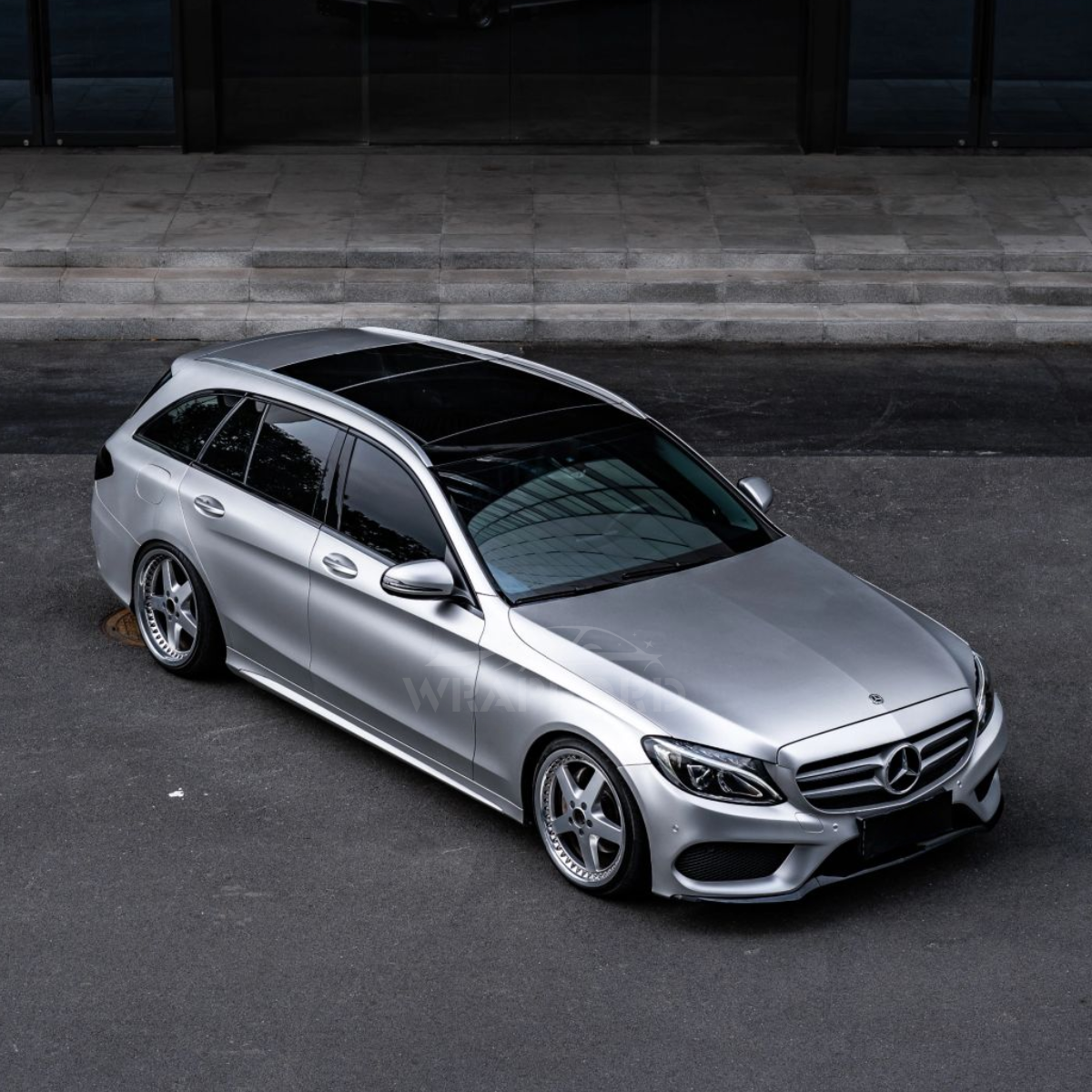 Satin Chrom Satin Silber Vinyl Auto Wrap