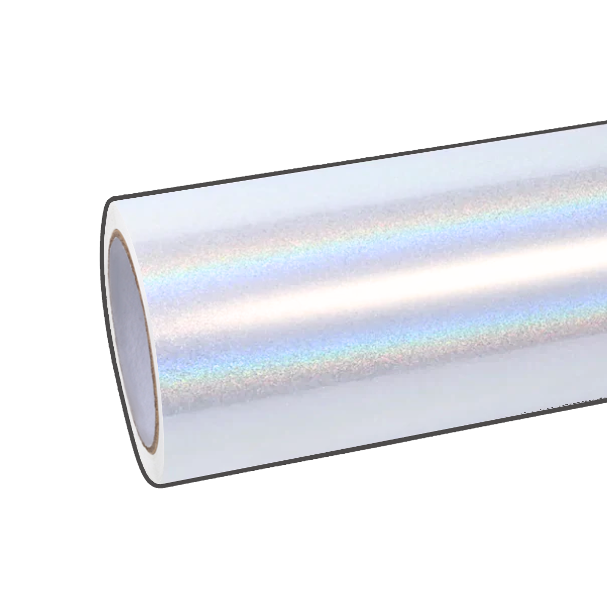 Glänzendes Metallic Regenbogen Weiß Vinyl Wrap