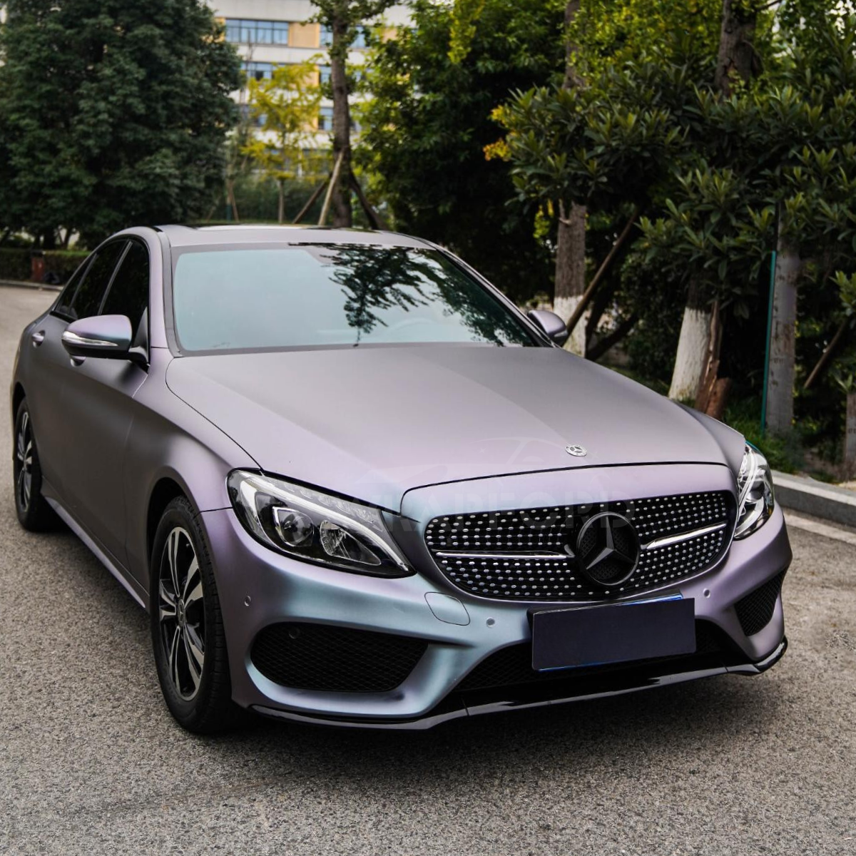 Matte Carpi Grau Lila Vinyl Wrap